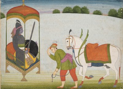 Kalki Avatar, budoucí inkarnace Višnua: Stránka z rozptýleného rukopisu, ca. 1760-70. od Unbekannt