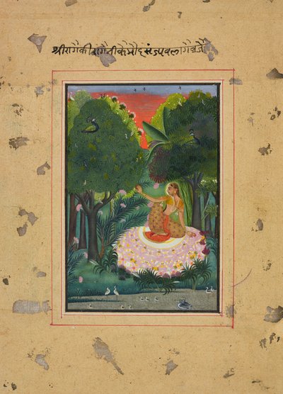 Komoda Ragini, Folio z Ragamaly, ca. 1770-1775. od Unbekannt