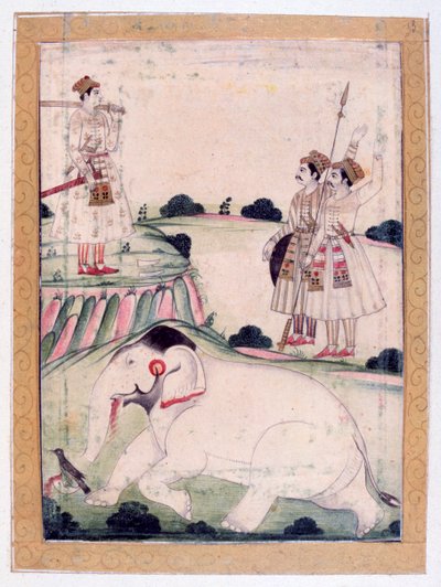 Canada Ragini, Ragamala Album, School of Rajasthan, 19. století od Unbekannt