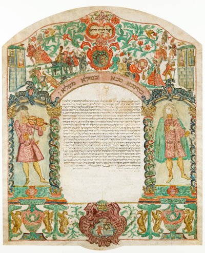 Ketubah židovská svatební smlouva, 1776 od Unbekannt