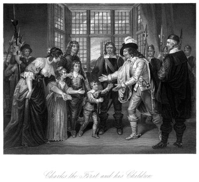 Král Karel I. 1600-1649 a jeho děti od Unbekannt
