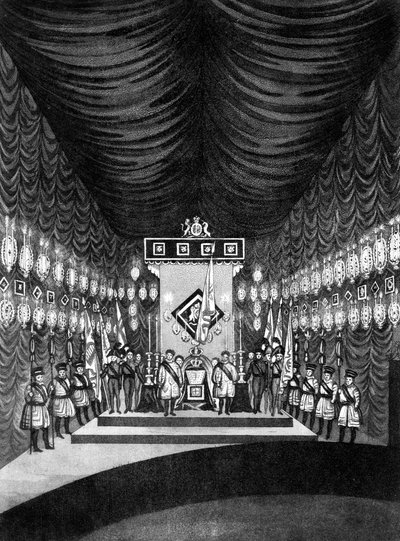 Král Jiří IV ležící ve státě Windsor Castle, 1830 od Unbekannt
