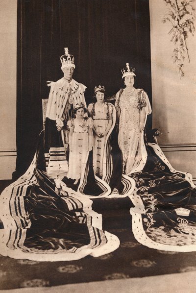 Král Jiří VI a královna Alžběta v den jejich korunovace, 1937. od Unbekannt