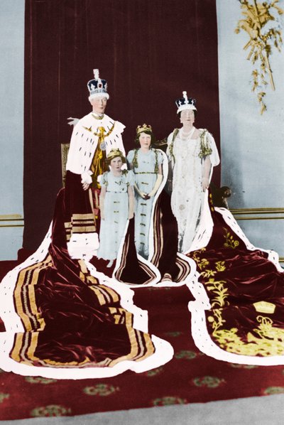 Král Jiří VI a královna Alžběta v den jejich korunovace, 1937 od Unbekannt