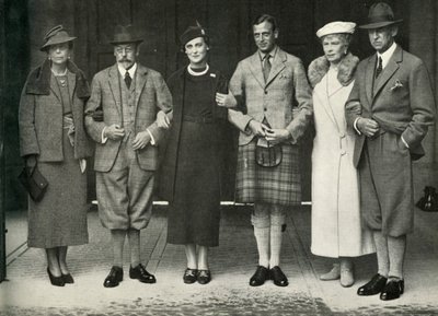 King George V, Queen Mary, Prince George, Princess Marina...v Balmoral v roce 1934, 1951. od Unbekannt