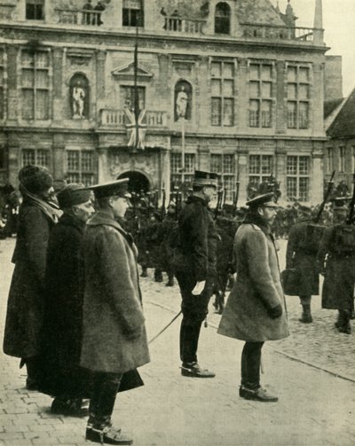 King George V at Furnes, Belgie, první světová válka, 4. prosince 1914, 1920. od Unbekannt