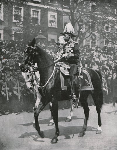 Král Jiří V. na pohřbu svého otce krále Edwarda VII., Londýn, 20. května 1910. od Unbekannt