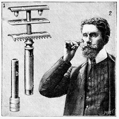 Holicí strojek King Gillette s vyměnitelnou čepelí, 1905 od Unbekannt