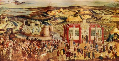 Král Jindřich VIII. Setkání...František na...Poli zlatého plátna, 1520, c1930. od Unbekannt