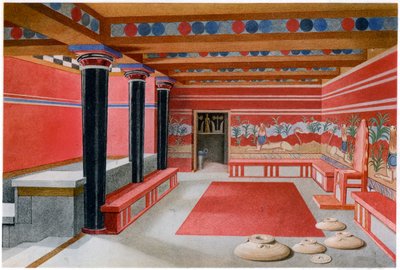 Trůnní sál krále Minoss, Knossos, Kréta od Unbekannt