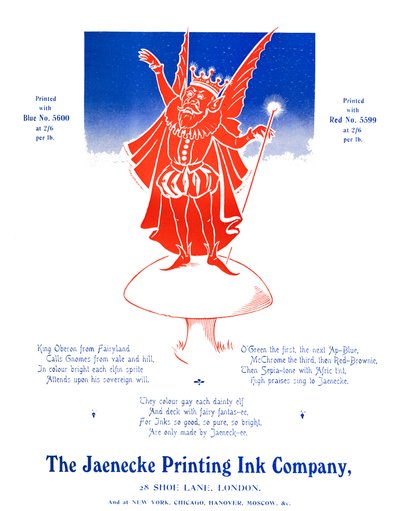 King Oberon - The Jaenecke Printing Ink Company, 1907 od Unbekannt