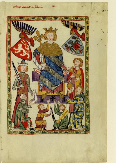 Český král Václav II. z Codexu Manesse z let 1305 až 1340 od Unbekannt