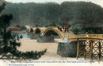 Most Kintai Iwakuni, Japonsko, počátek 20. století od Unbekannt