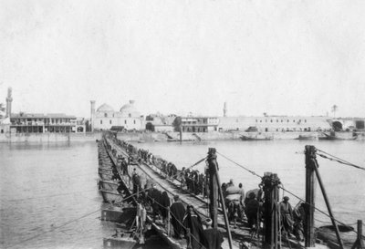 Lodní most Kotah, Bagdád, Irák, 1917-1919 od Unbekannt