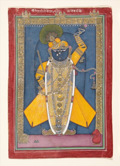 Krišna ve formě Shri Nathji, ca. 1840. od Unbekannt
