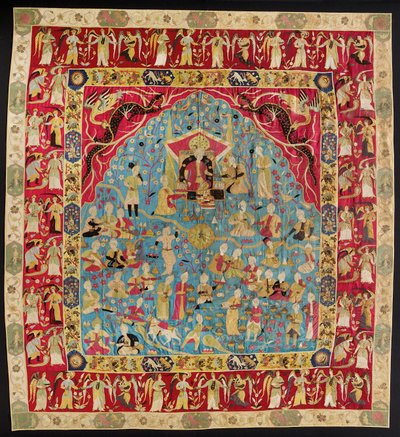 Čalounění - tzv Perský gobelín (safavid aplikovaný na tapisérii) od Unbekannt
