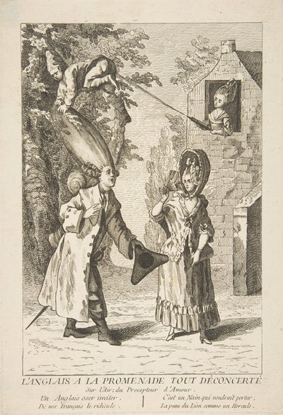 Angličan na promenádě docela zmatený, 1720-75. od Unbekannt