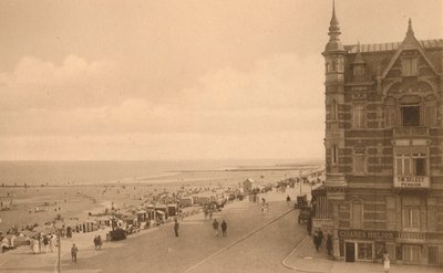 La Digue et la Plage, Promenáda a pláž, c1900. od Unbekannt