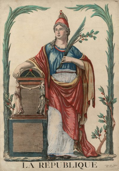 Alegorická postava Francouzské republiky La République, 1793. od Unbekannt
