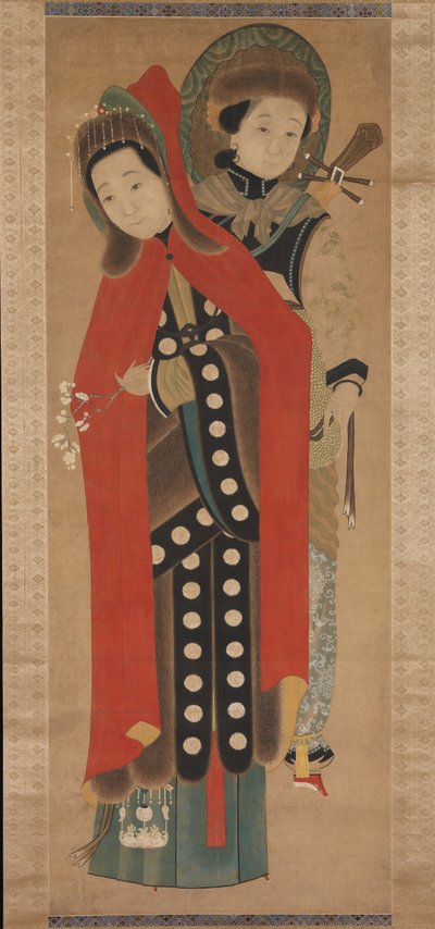 Lady and Attendant, 19. století. od Unbekannt