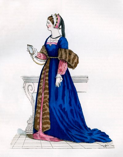 Dáma ze dvora Františka I. Francouzského, 16. století 1882-1884 od Unbekannt