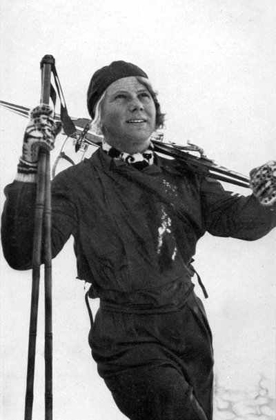 Laila Schou-Nilsen, norská lyžařka, zimní olympijské hry, Garmisch-Partenkirchen, Německo, 1936 od Unbekannt