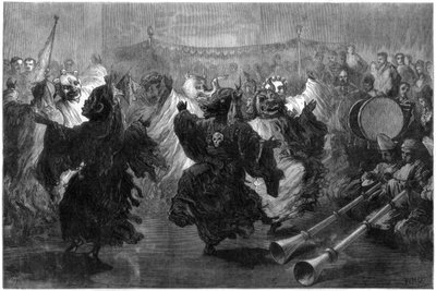 Tanec lamy v Jummoo, předváděný před princem z Walesu, 1876 od Unbekannt