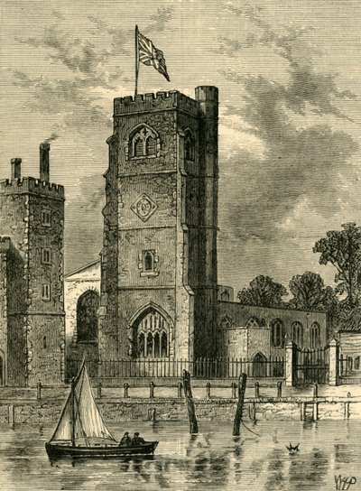 Lambeth Church 1825, c1878. od Unbekannt