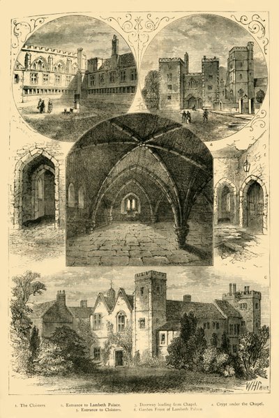 Lambethský palác, c1878. od Unbekannt