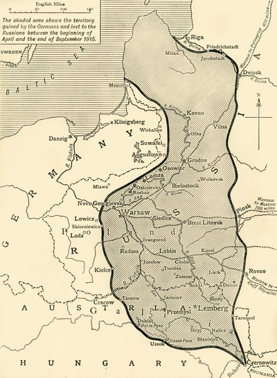 Země zabraná Německem z Ruska, první světová válka, 1915, c1920. od Unbekannt