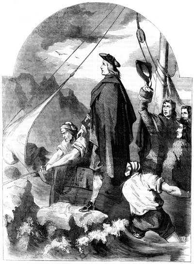 Přistání Chevalier de St George ve Skotsku, 1715, 19. století od Unbekannt