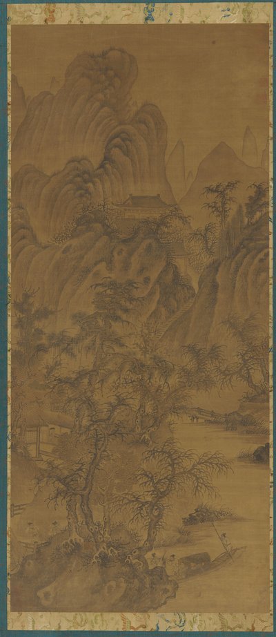 Krajina s hospodářskými budovami a postavami, 1368-1644. od Unbekannt