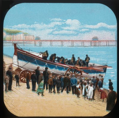 Spuštění záchranného člunu, c1900. od Unbekannt