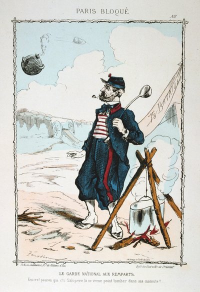 Le Garde Nationale aux Remparts, 1870-1871 od Unbekannt