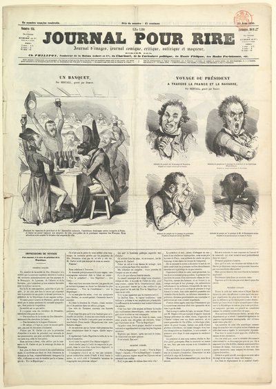 Le Journal Pour Rire, Journal dIimages, Journal Comique, Critique, Satirique et..., 23. srpna 1850. od Unbekannt