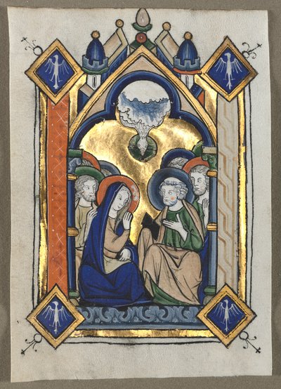 List vyříznutý ze žaltáře: Letnice, c. 1260. od Unbekannt