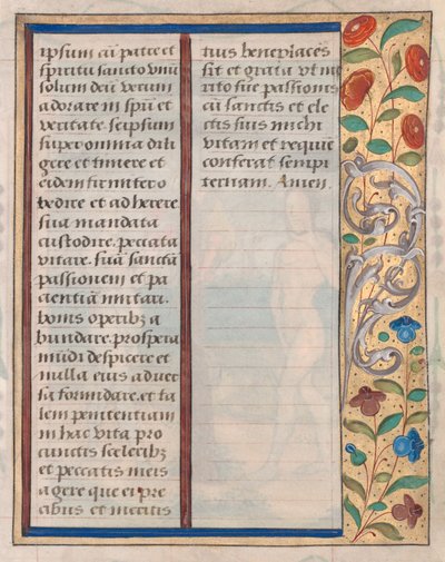 List z knihy hodin: text s ilustrovaným okrajem, c. 1510. od Unbekannt
