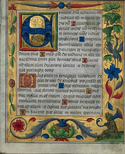 List ze žaltáře a modlitební knihy...1 ze 3 vyříznutých listů, c. 1524. od Unbekannt