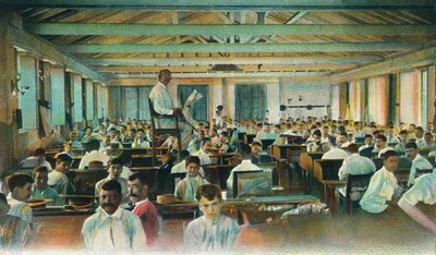 Lektor čte doutníkům, továrna na doutníky, Havana, Kuba, 1910 od Unbekannt