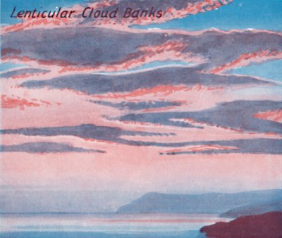 Lentikulární cloudové banky – tucet hlavních oblakových forem na obloze, 1935 od Unbekannt