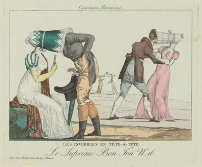 The One-on-One Invisibles One-on-one with Poke Bonnets, c. 1805. od Unbekannt