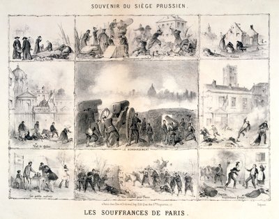 Utrpení Paříže, 1870-1871 od Unbekannt