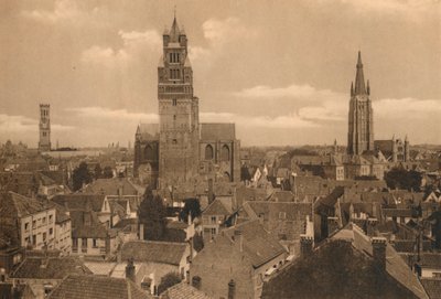 Zvonice se třemi věžemi, katedrála a kostel Notre-Dame, c1928 od Unbekannt