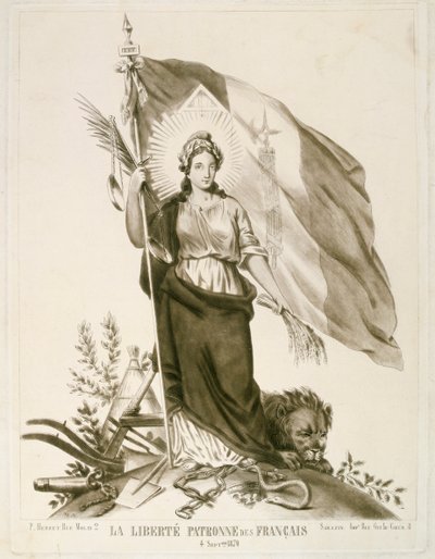 Liberty, patron Francouzů, 1870 od Unbekannt