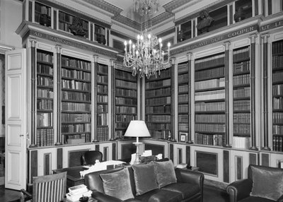 Knihovna, Britské velvyslanectví Hotel de Charost 39 Rue de Faubourg Saint Honore, Paříž, Francie, 1964 od Unbekannt