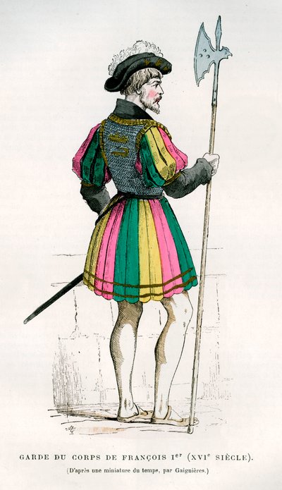 Plavčík nebo osobní strážce Františka I. Francouzského, 16. století 1882-1884 od Unbekannt