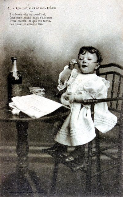 Jako dědeček, francouzská pohlednice, c1900 od Unbekannt