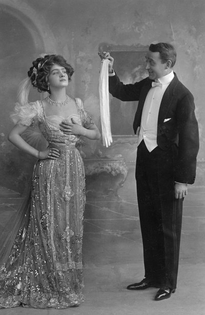 Lily Elsie a Joseph Coyne ve Veselé vdově, c1907 od Unbekannt