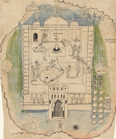 Linga Temple Compound, konec 19. století. od Unbekannt