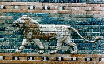Lev pasažér od zdi posvátné cesty k Ištařině bráně, Babylon Irák, c575 př.n.l. od Unbekannt
